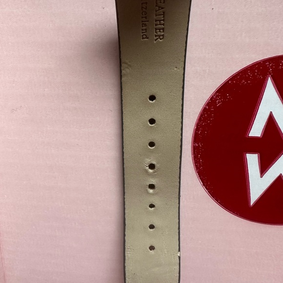 Sparkle Glitter Leather Michele Watch Band 18mm - Picture 5 of 9